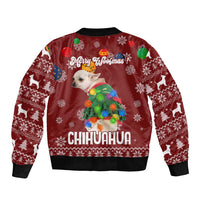 Chihuahua Dog Attitude Christmas Sleeve Zip Bomber Jacket Xmas Holiday Patterns - Wonder Print Shop