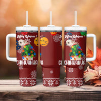 Chihuahua Dog Attitude Christmas Tumbler With Handle Xmas Holiday Patterns - Wonder Print Shop