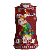 Chihuahua Dog Attitude Christmas Women Sleeveless Polo Shirt Xmas Holiday Patterns - Wonder Print Shop