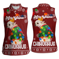 Chihuahua Dog Attitude Christmas Women Sleeveless Polo Shirt Xmas Holiday Patterns - Wonder Print Shop