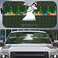 Jesus Birthday Boy Christmas Auto Sun Shade Funny Xmas Holiday Patterns - Wonder Print Shop