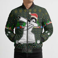 Jesus Birthday Boy Christmas Bomber Puffer Jacket Funny Xmas Holiday Patterns - Wonder Print Shop