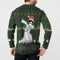 Jesus Birthday Boy Christmas Button Sweatshirt Funny Xmas Holiday Patterns - Wonder Print Shop