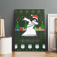 Jesus Birthday Boy Christmas Canvas Wall Art Funny Xmas Holiday Patterns - Wonder Print Shop