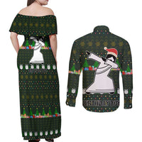 Jesus Birthday Boy Christmas Couples Matching Off Shoulder Maxi Dress and Long Sleeve Button Shirt Funny Xmas Holiday Patterns - Wonder Print Shop