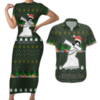 Jesus Birthday Boy Christmas Couples Matching Short Sleeve Bodycon Dress and Hawaiian Shirt Funny Xmas Holiday Patterns - Wonder Print Shop