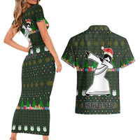Jesus Birthday Boy Christmas Couples Matching Short Sleeve Bodycon Dress and Hawaiian Shirt Funny Xmas Holiday Patterns - Wonder Print Shop