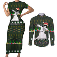 Jesus Birthday Boy Christmas Couples Matching Short Sleeve Bodycon Dress and Long Sleeve Button Shirt Funny Xmas Holiday Patterns - Wonder Print Shop