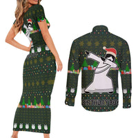 Jesus Birthday Boy Christmas Couples Matching Short Sleeve Bodycon Dress and Long Sleeve Button Shirt Funny Xmas Holiday Patterns - Wonder Print Shop