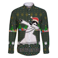 Jesus Birthday Boy Christmas Family Matching Long Sleeve Bodycon Dress and Hawaiian Shirt Funny Xmas Holiday Patterns - Wonder Print Shop