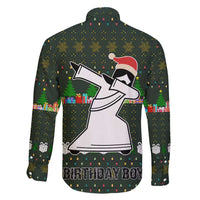 Jesus Birthday Boy Christmas Family Matching Long Sleeve Bodycon Dress and Hawaiian Shirt Funny Xmas Holiday Patterns - Wonder Print Shop