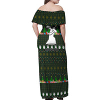 Jesus Birthday Boy Christmas Family Matching Off Shoulder Maxi Dress and Hawaiian Shirt Funny Xmas Holiday Patterns - Wonder Print Shop