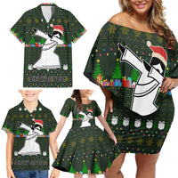 Jesus Birthday Boy Christmas Family Matching Off Shoulder Short Dress and Hawaiian Shirt Funny Xmas Holiday Patterns - Wonder Print Shop