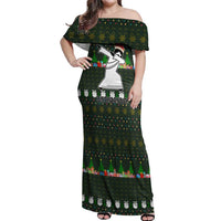 Jesus Birthday Boy Christmas Off Shoulder Maxi Dress Funny Xmas Holiday Patterns - Wonder Print Shop
