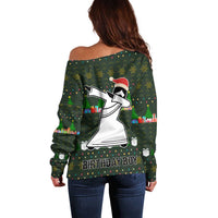 Jesus Birthday Boy Christmas Off Shoulder Sweater Funny Xmas Holiday Patterns - Wonder Print Shop