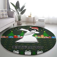 Jesus Birthday Boy Christmas Round Carpet Funny Xmas Holiday Patterns - Wonder Print Shop
