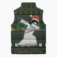 Jesus Birthday Boy Christmas Sleeveless Puffer Jacket Funny Xmas Holiday Patterns - Wonder Print Shop