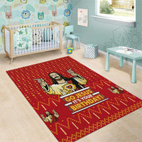 Jesus Birthday Christmas Area Rug Funny Xmas Holiday Patterns - Wonder Print Shop