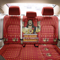 Jesus Birthday Christmas Back Car Seat Cover Funny Xmas Holiday Patterns - Wonder Print Shop