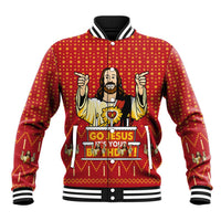 Jesus Birthday Christmas Baseball Jacket Funny Xmas Holiday Patterns - Wonder Print Shop