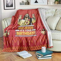 Jesus Birthday Christmas Blanket Funny Xmas Holiday Patterns - Wonder Print Shop