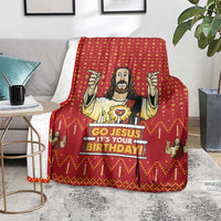 Jesus Birthday Christmas Blanket Funny Xmas Holiday Patterns - Wonder Print Shop
