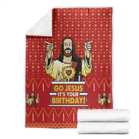 Jesus Birthday Christmas Blanket Funny Xmas Holiday Patterns - Wonder Print Shop