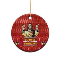 Jesus Birthday Christmas Ceramic Ornament Funny Xmas Holiday Patterns - Wonder Print Shop