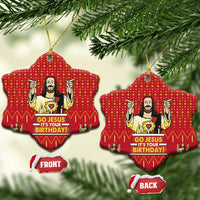 Jesus Birthday Christmas Ceramic Ornament Funny Xmas Holiday Patterns - Wonder Print Shop