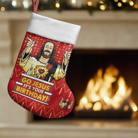 Jesus Birthday Christmas Stocking Funny Xmas Holiday Patterns - Wonder Print Shop