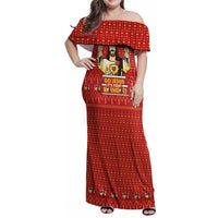 Jesus Birthday Christmas Family Matching Off Shoulder Maxi Dress and Hawaiian Shirt Funny Xmas Holiday Patterns - Wonder Print Shop
