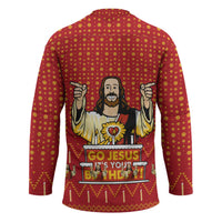 Jesus Birthday Christmas Hockey Jersey Funny Xmas Holiday Patterns - Wonder Print Shop