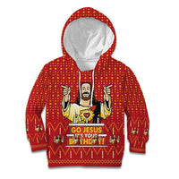 Jesus Birthday Christmas Kid Hoodie Funny Xmas Holiday Patterns - Wonder Print Shop
