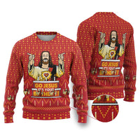 Jesus Birthday Christmas Ugly Christmas Sweater Funny Xmas Holiday Patterns - Wonder Print Shop