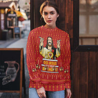 Jesus Birthday Christmas Ugly Christmas Sweater Funny Xmas Holiday Patterns - Wonder Print Shop