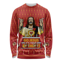 Jesus Birthday Christmas Long Sleeve Shirt Funny Xmas Holiday Patterns - Wonder Print Shop