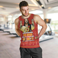 Jesus Birthday Christmas Men Tank Top Funny Xmas Holiday Patterns - Wonder Print Shop