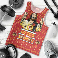 Jesus Birthday Christmas Men Tank Top Funny Xmas Holiday Patterns - Wonder Print Shop