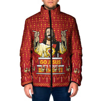 Jesus Birthday Christmas Padded Jacket Funny Xmas Holiday Patterns - Wonder Print Shop