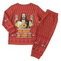 Jesus Birthday Christmas Pajama Set Funny Xmas Holiday Patterns - Wonder Print Shop