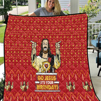 Jesus Birthday Christmas Quilt Funny Xmas Holiday Patterns - Wonder Print Shop