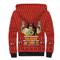 Jesus Birthday Christmas Sherpa Hoodie Funny Xmas Holiday Patterns - Wonder Print Shop