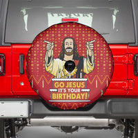 Jesus Birthday Christmas Spare Tire Cover Funny Xmas Holiday Patterns - Wonder Print Shop