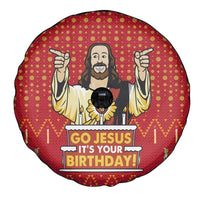 Jesus Birthday Christmas Spare Tire Cover Funny Xmas Holiday Patterns - Wonder Print Shop