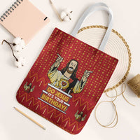 Jesus Birthday Christmas Tote Bag Funny Xmas Holiday Patterns - Wonder Print Shop