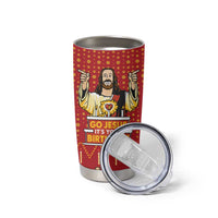 Jesus Birthday Christmas Tumbler Cup Funny Xmas Holiday Patterns - Wonder Print Shop