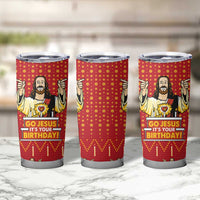 Jesus Birthday Christmas Tumbler Cup Funny Xmas Holiday Patterns - Wonder Print Shop