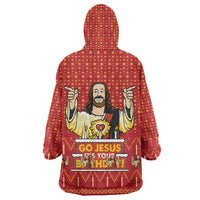 Jesus Birthday Christmas Wearable Blanket Hoodie Funny Xmas Holiday Patterns - Wonder Print Shop