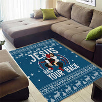 Jesus Has Your Back Jiu Jitsu Christmas Area Rug Funny Xmas Holiday Patterns - Wonder Print Shop
