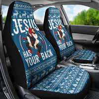 Jesus Has Your Back Jiu Jitsu Christmas Car Seat Cover Funny Xmas Holiday Patterns - Wonder Print Shop